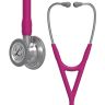 Pachet cardio - Stetoscop Littmann Cardiology IV Roz inchis - Zmeura 6158 + Borseta stetoscop Cardio Neagra