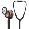 Pachet student - Stetoscop Littmann Classic III Negru cu capsula curcubeu 5870 + Borseta albastru perlat